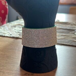 Sparkling Rhinestone Green Bracelet
